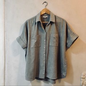 Madewell oversized boyfriend button up size MED